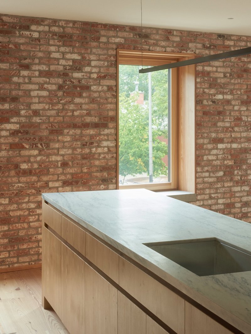103 Grand Residential Building / Of Possible - Interior Photography, Wood, Brick, Countertop